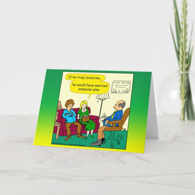 1077 If He Truly Loved Me Cartoon - Anniversary Invitation (Front)