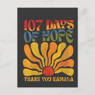 107 Days of Hope Thank you Kamala Invitation Postcard