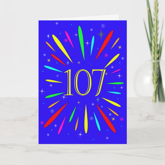 107th Birthday Explosion Card (Front)