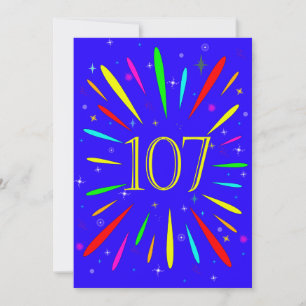 107th Birthday Party Invitation Explosion