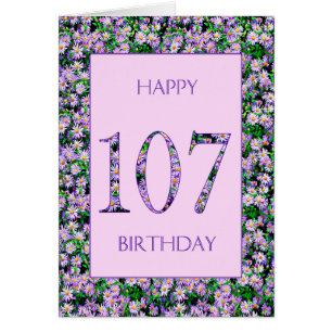 107th Birthday Purple Daisies