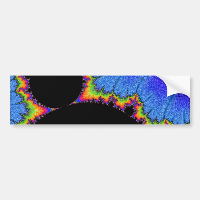 108-10 big black mandy with rainbow aura bumper sticker (Front)