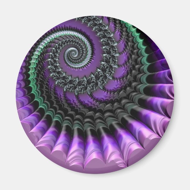 108-77 purple & green metallic spiral magnet (Front)