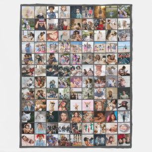 108 Photo Collage  Unique Personalised DIY Custom Fleece Blanket
