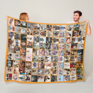 108 Photo Collage  Unique Personalised DIY Custom Fleece Blanket