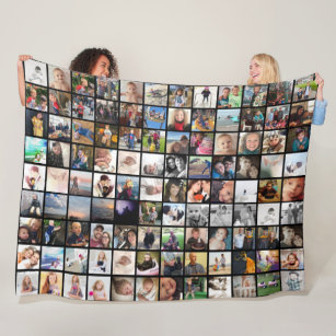 108 Photos or Your Images or quotes Anything Fleece Blanket