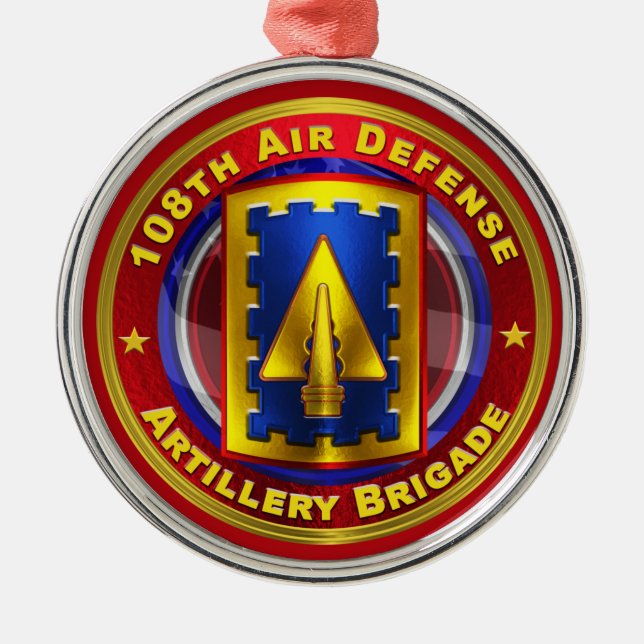 108th Air Defence Artillery Brigade Christmas  Metal Tree Decoration (Front)