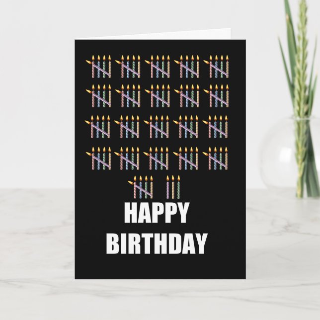 108th Birthday with Candles Card (Front)