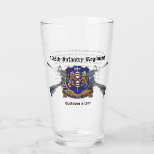 108th Infantry Regiment 16 oz Glass