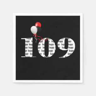 109th Birthday party balloons Napkin