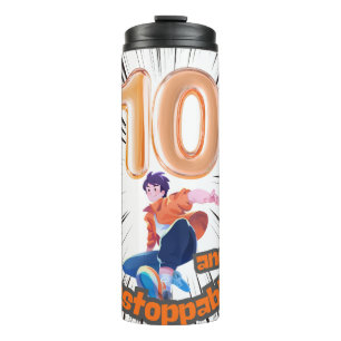 10 and Unstoppable Boys’ Birthday Thermal Tumbler