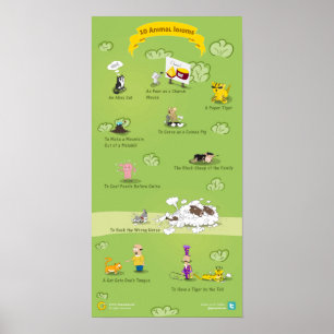 10 Animal Idioms and Their Meanings Poster