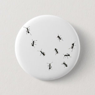10 ants 6 cm round badge