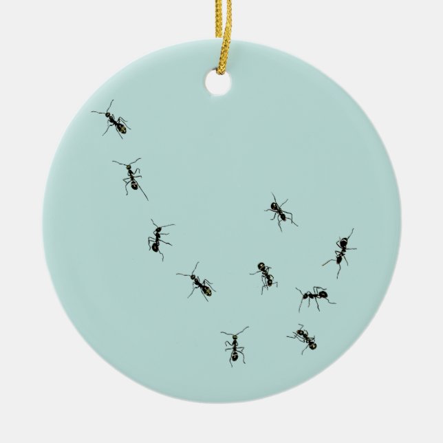 10 ants ceramic ornament (Front)