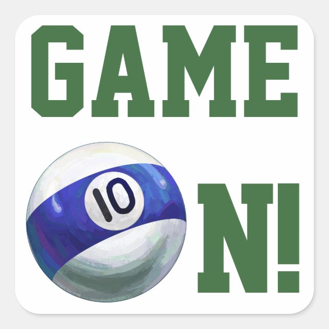 10 Ball Square Sticker (Front)