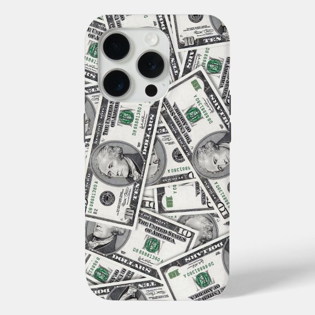 $10 Bill Money Pattern Case-Mate iPhone Case (Back)