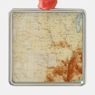 10 Coloured population 1890 Metal Tree Decoration