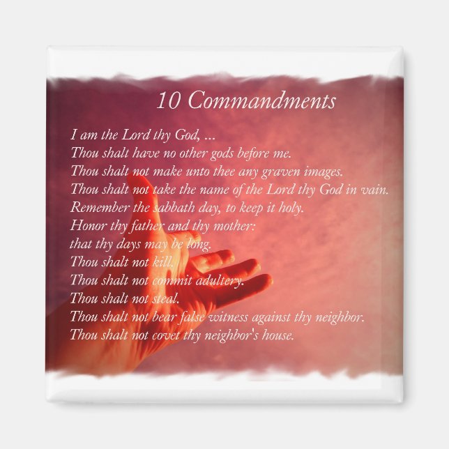 10 Commandments Magnet (Front)