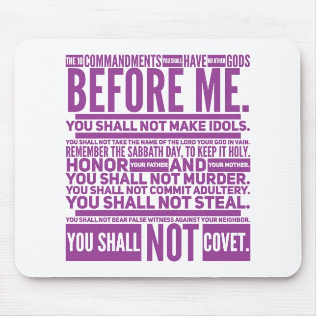 10 Commandments Mousepad (Front)
