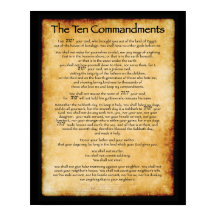10 Commandments Poster 16 x 20