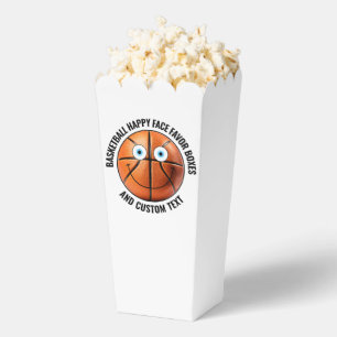 10 Custom Basketball BLUE EYES Happy Face Popcorn Favour Box