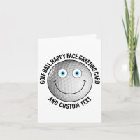 10 Custom Golf Ball BLUE EYES Happy Face Greeting