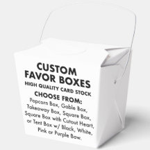 10 Custom Personalised Large Take Out Favour Boxes
