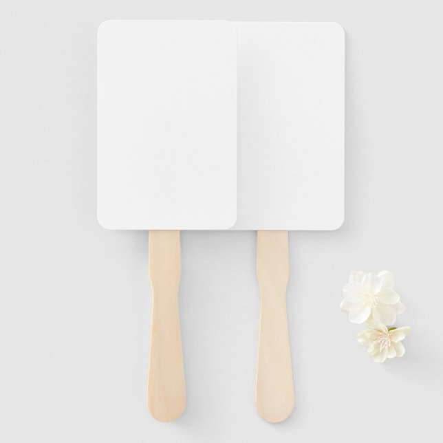 10 Custom Personalised Wedding Program Hand Fans (Front and Back)