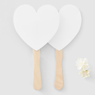 10 Custom Personalized Heart Wedding Program Fans