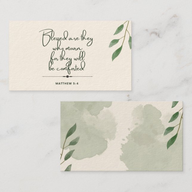 10 Days of Scripture Verse Cards | Matthew 5:4 (Front/Back)