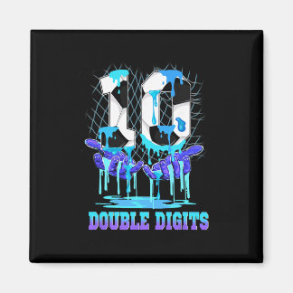 10 Double Digits 10th Birthday Boy Soccer Ice Drip Magnet