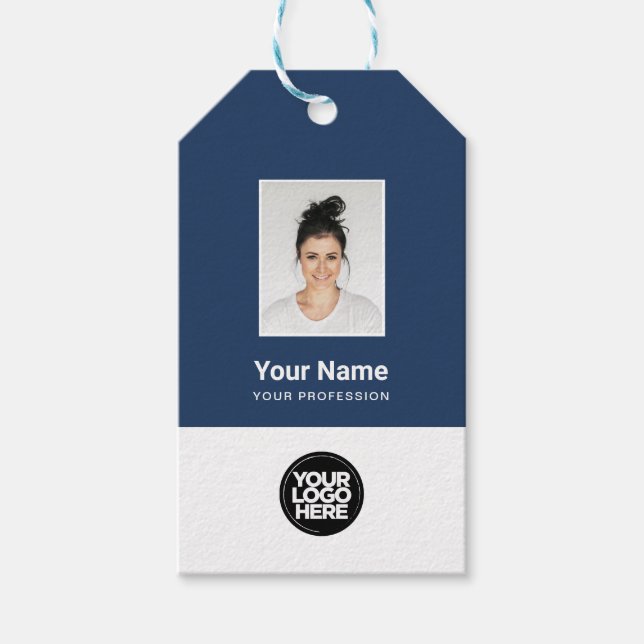 10 Eco Employee Photo, BarCode, Logo, Name Tags (Front)