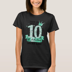 10 & Fabulous I Turquoise White Party Group Photo T-Shirt