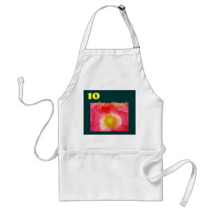 10 Great Years! apron Pink Poppy Flower