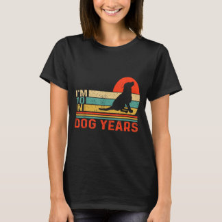 10 In Dog Years Vintage 70th Birthday Funny 70 T-Shirt