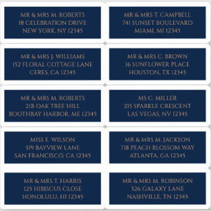 10 Individual Guest Name Address Mystical Blue