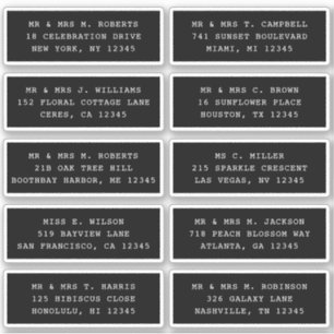 10 Individual Guest Name Address Party Wedding