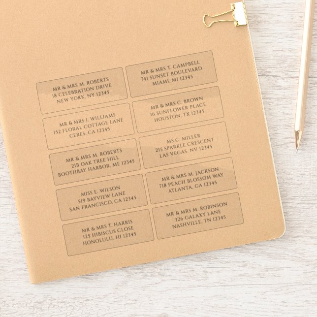 10 Individual Guest Name Address Party Wedding (Notebook)
