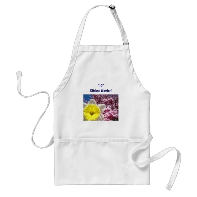 "10" Kitchen Warrior apron Flowers & Blossoms (Front)