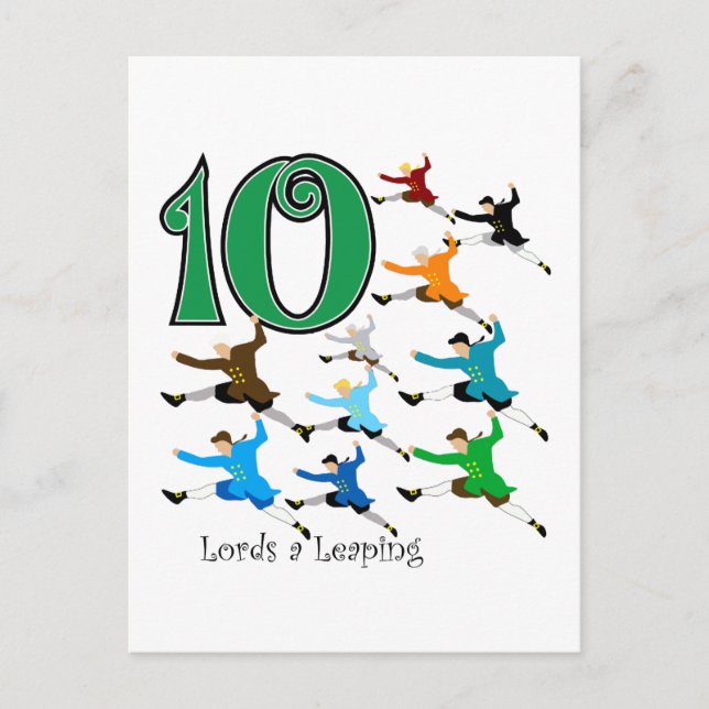 10 Lords Leaping Postcard (Front)