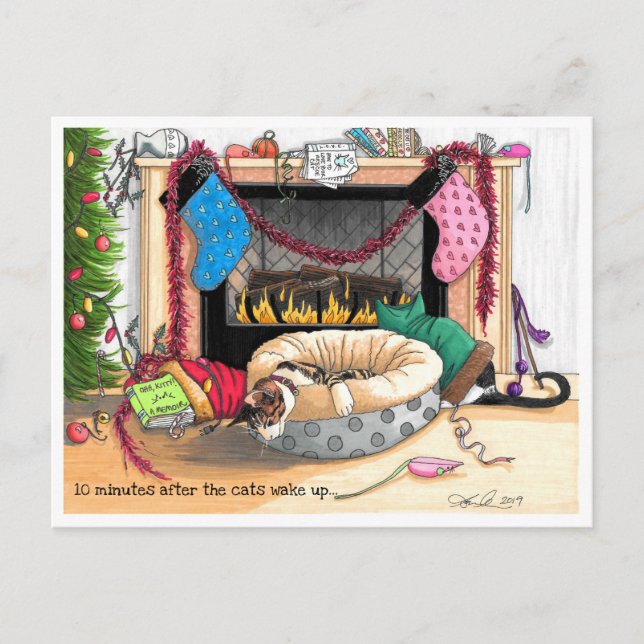 10 Minutes After the Cats Wake up Postcard (Front)