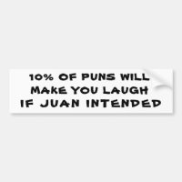 10% of Puns  if Jaun Intended