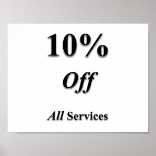 10% Off all Services Poster Matte