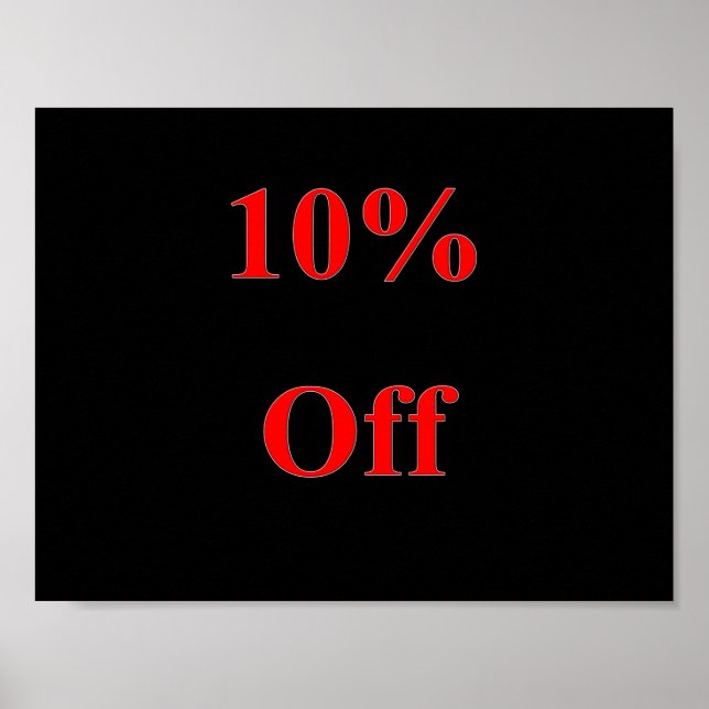 10% Off Poster Matte (Front)