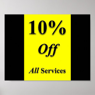 10% Off Services Poster Matte