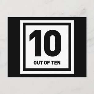 10 out of ten cheeky bragging comments compliments postcard