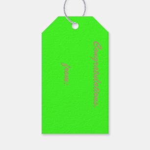 10-Pack of Custom Neon Green Gift Tags