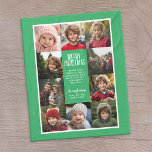 10 Photo Collage Border - Merry Christmas Type Fleece Blanket<br><div class="desc">A large photo border with type in the centre. Use 10 square photos and make a unique and trendy Merry Christmas greeting with a retro block font on the front. If you need to move anything around,  click on the customise button to make changes.</div>