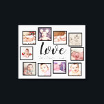 10 Photo Collage Love Family Canvas Print<br><div class="desc">10 photo template created by you personalised wall art -  Canvas Print from Ricaso - add your own photographs and text to this great  canvas</div>