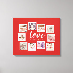 10 Photo Collage Love Family Canvas Print